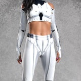 Space Soldier Cold Shoulder Top