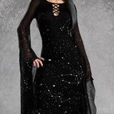 Light Years Away Lace Up Gown Dress