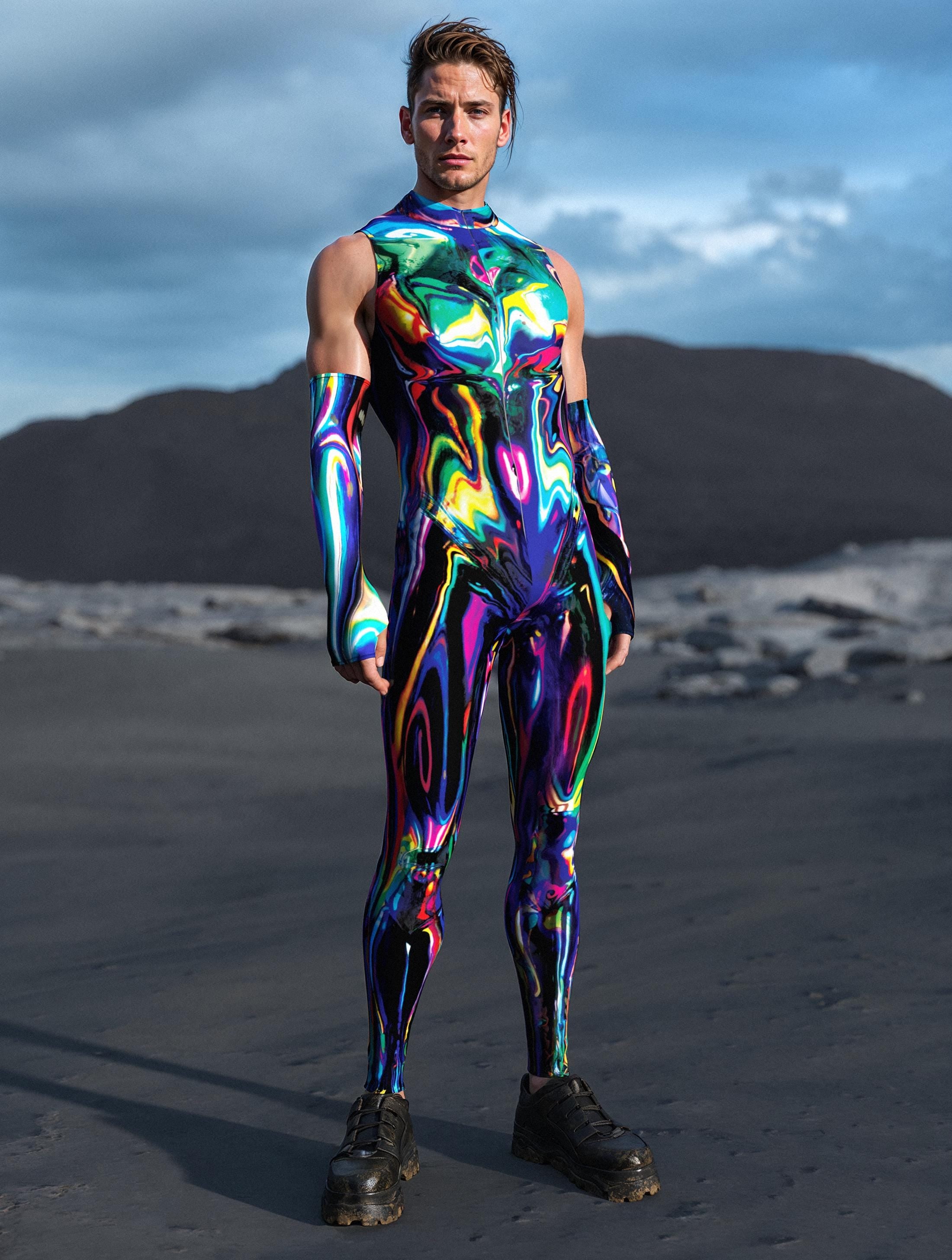 Chrome Delight Male Sleeveless Costume 3