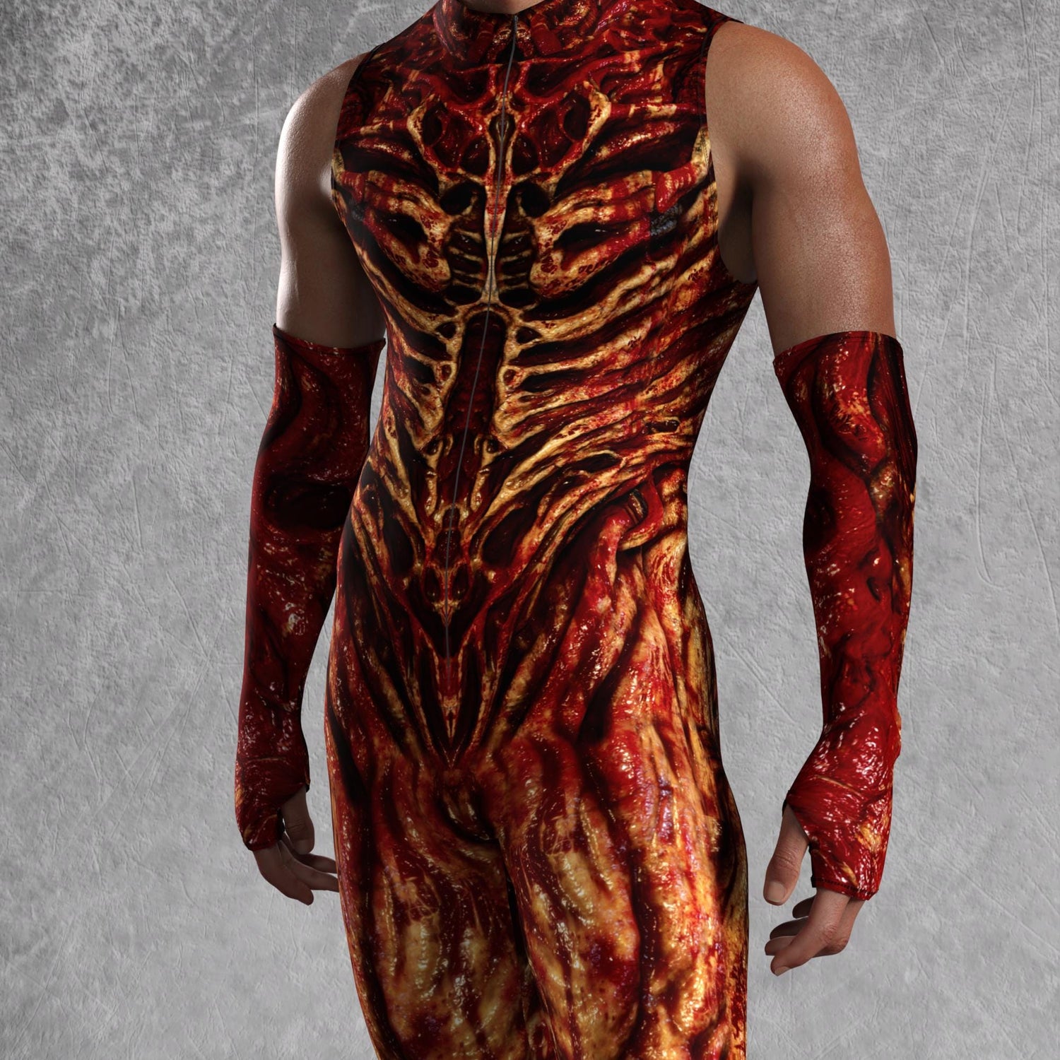 Blood Zombie Male Sleeveless Costume 6