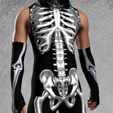 Silver Candy Skeleton Male Sleeveless Costume