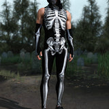 Silver Candy Skeleton Male Sleeveless Costume