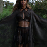 Just Black Mesh Cape