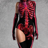 Crimson Bones Asymmetrical Costume