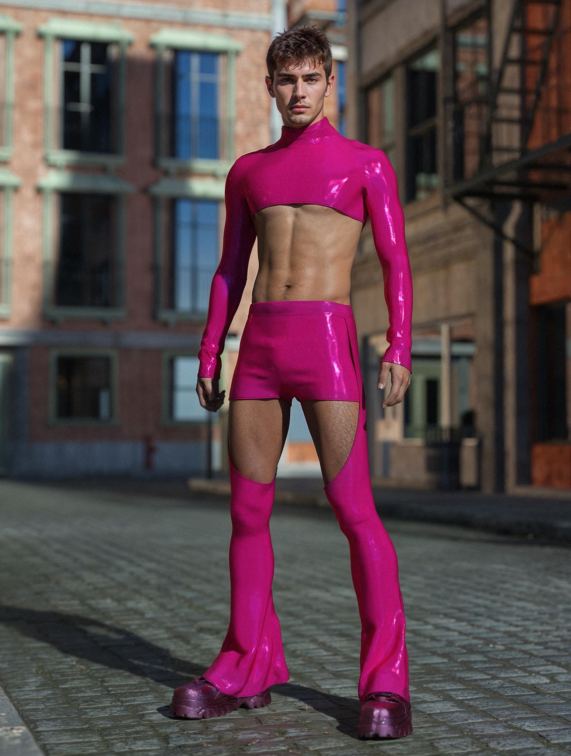 Luxe Pink Male Chaps Set 2