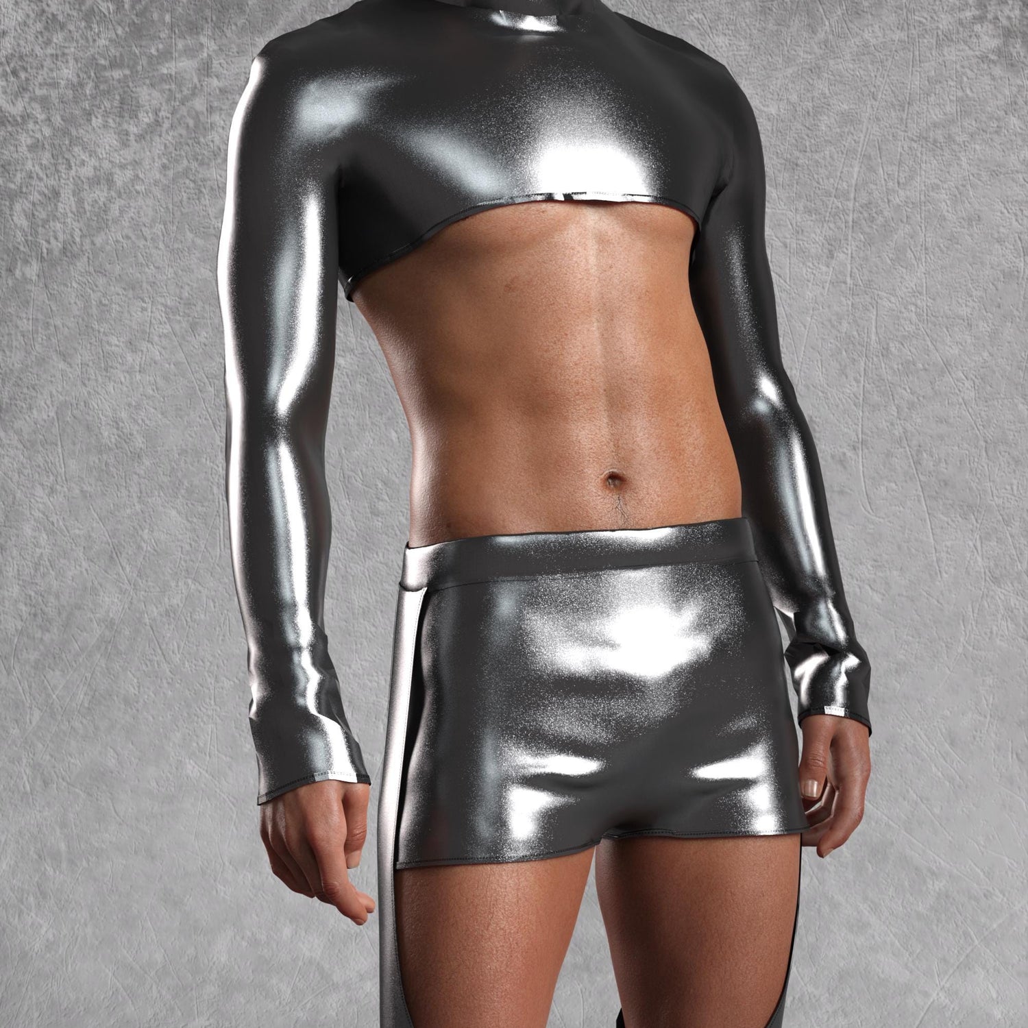 Silver Dusk Male Crop Top 6