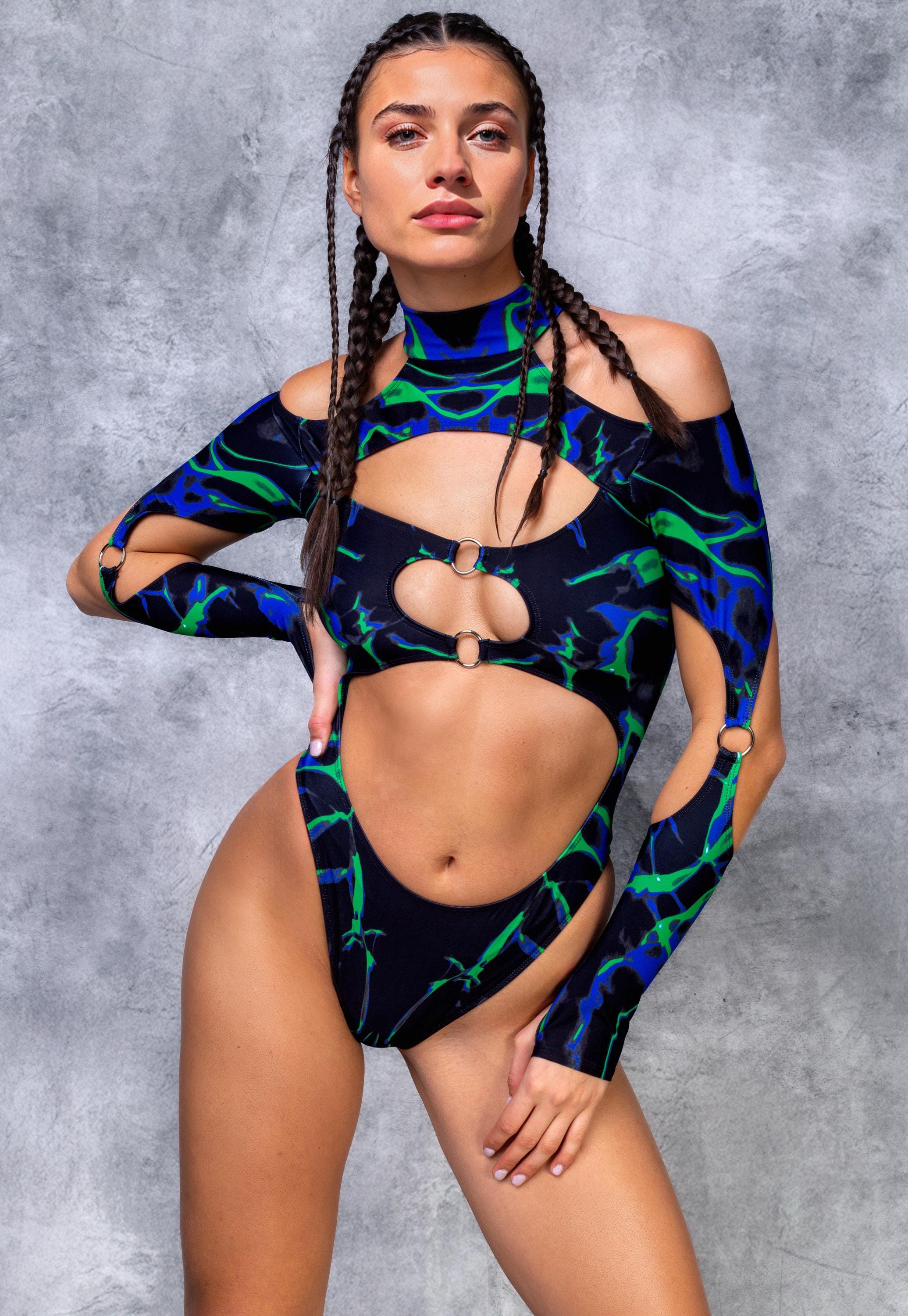 Magnetic Field Cutout Bodysuit 1