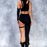 Just Black Asymmetrical Leggings