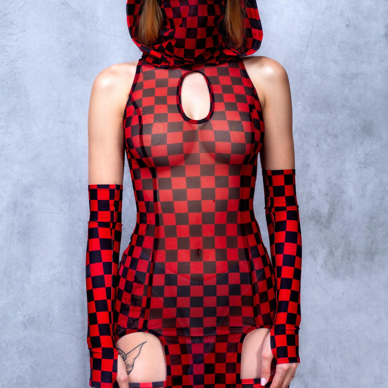 Red Flag Rave Hood Red