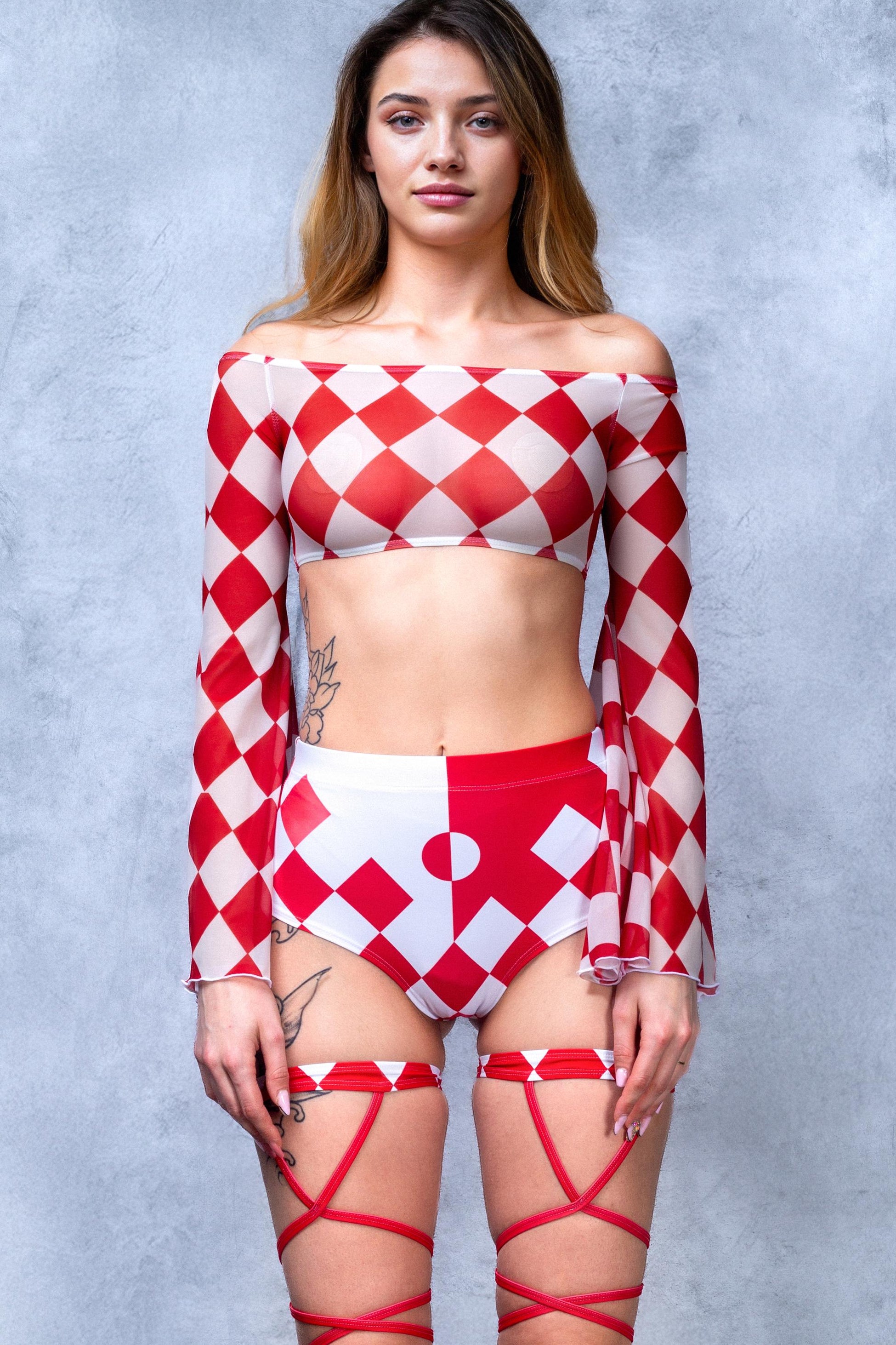 Red Clown Leg Wraps 2