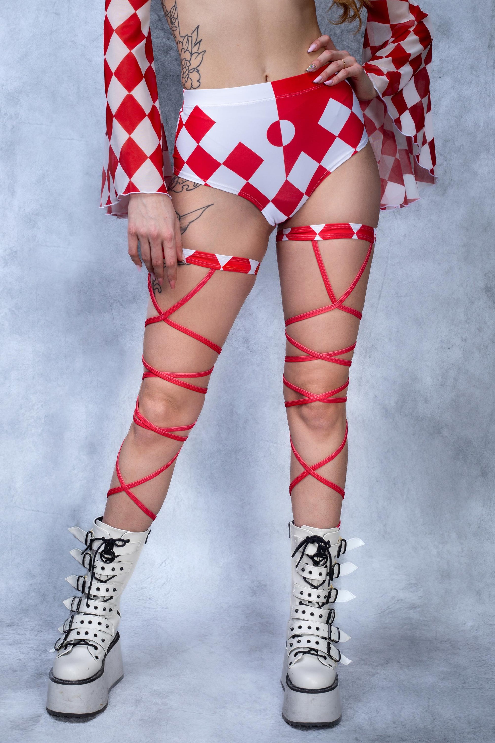 Red Clown Leg Wraps 1