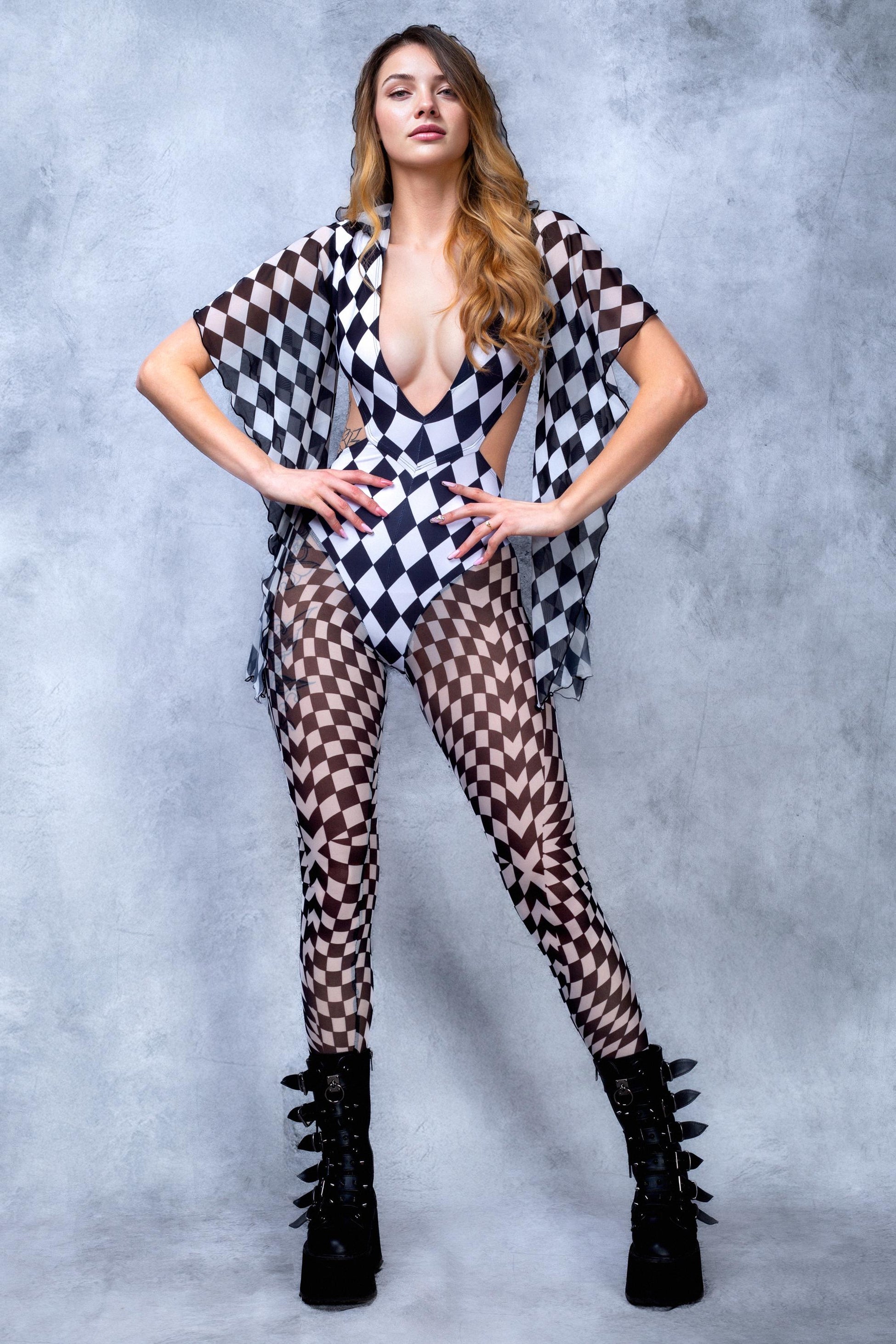 Liquid Chess Hooded Fairy Costume 2