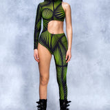Light Diversions Green Asymmetrical Costume