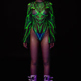 Acid Burst Mesh Bare Back Leotard