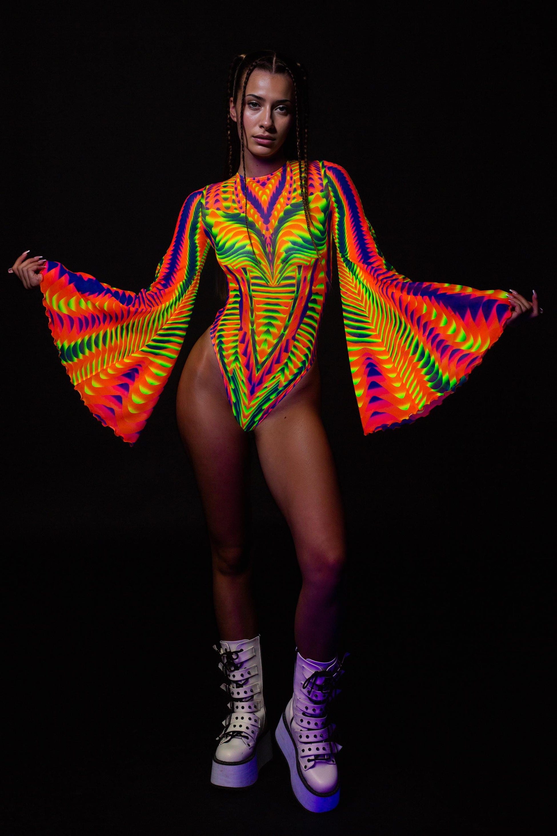 Trippyzoner Mesh Bare Back Leotard 2