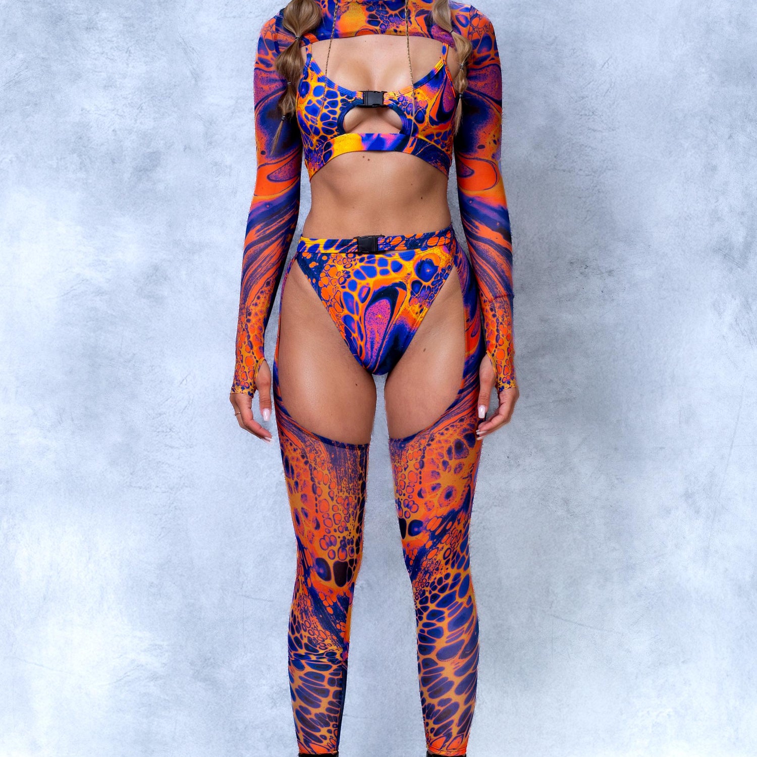 Melting Symphony Buckle Mesh Chaps 4