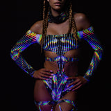 Trance Fusion Cutout Bodysuit Set