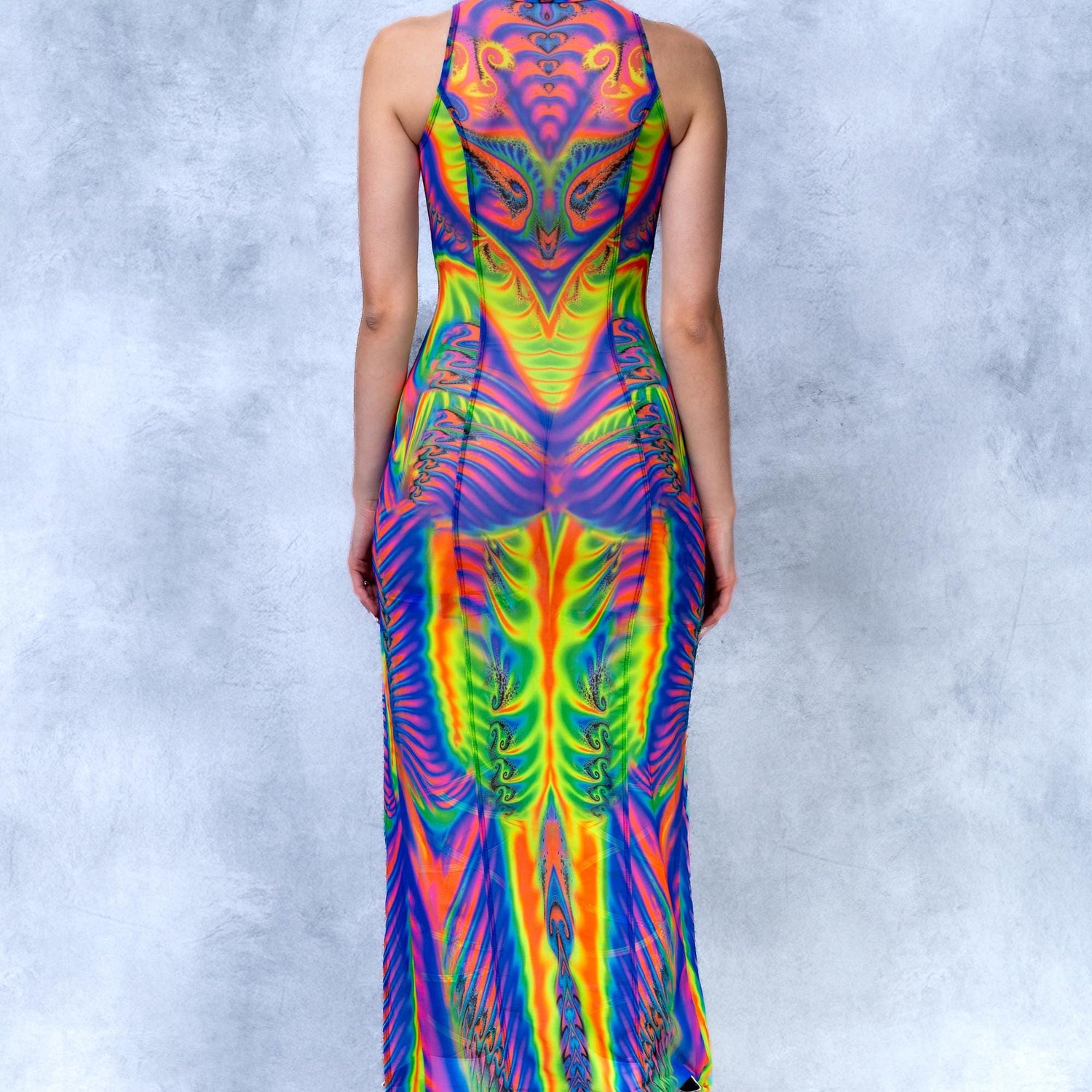 Fraktal-palooza Mesh Keyhole Dress 7