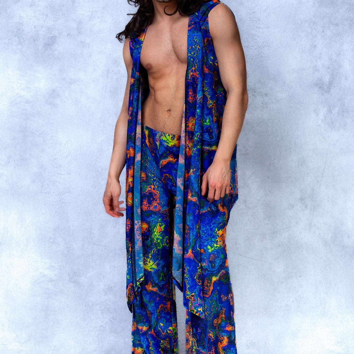 Melt Away Mesh Male Vest Set Mesh, UV Reactive