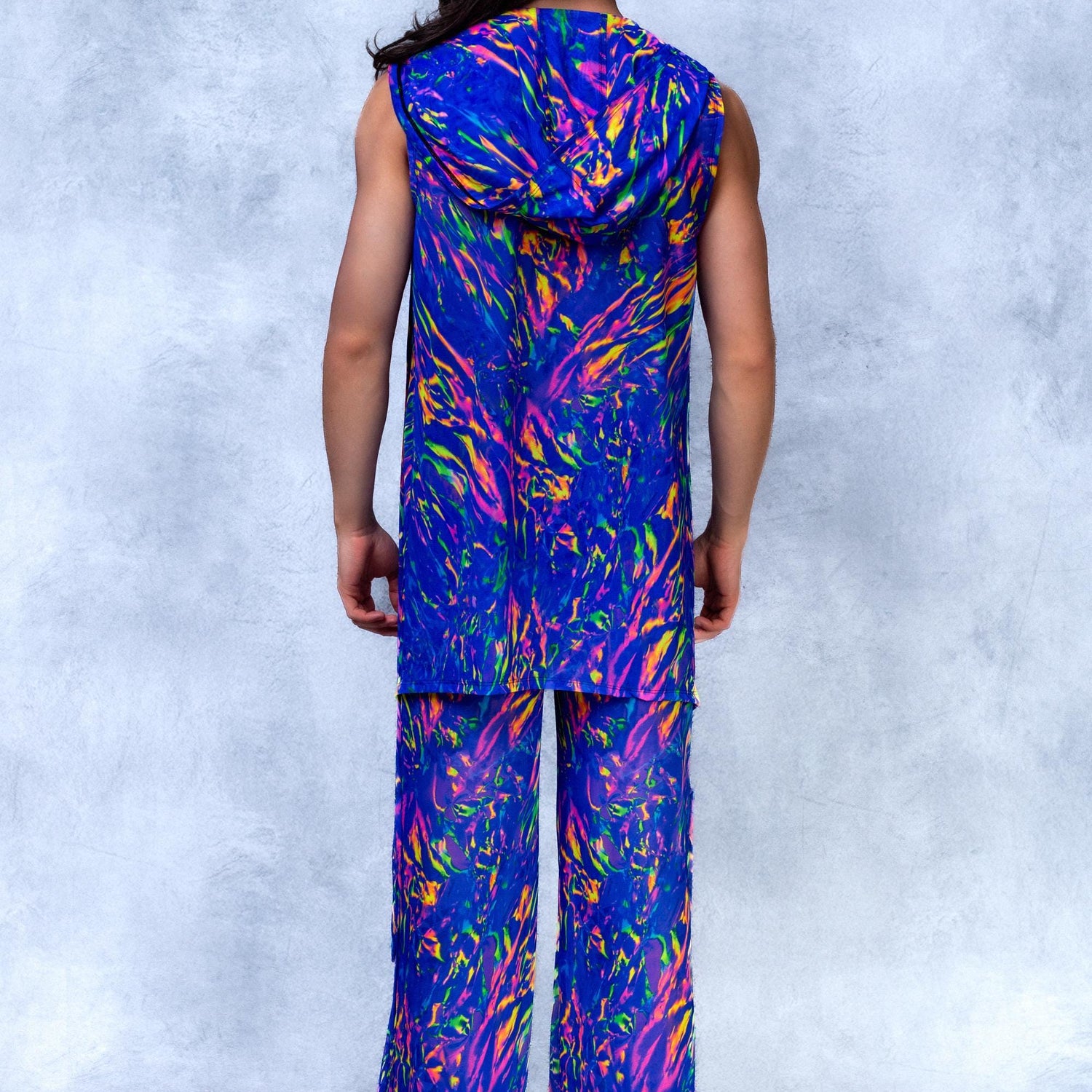 Men Dreamsicle Mesh Male Split Pants