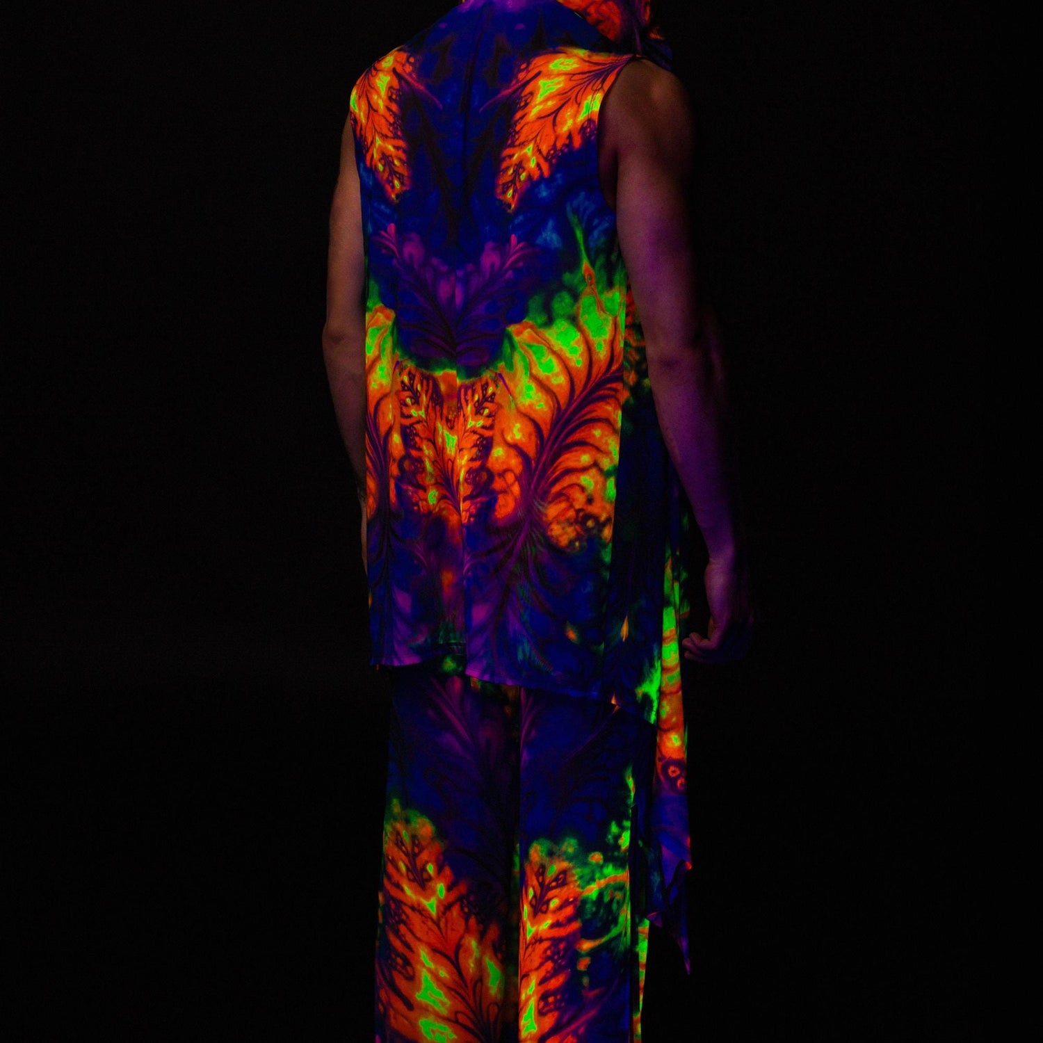To Dye For Mesh Male Split Pants Festival, Performance