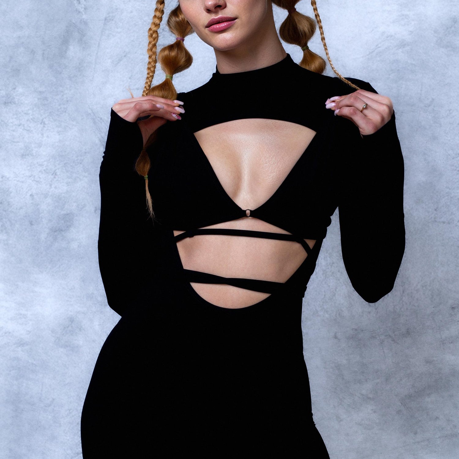 Just Black Open-Heart Costume Black