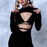 Just Black Open-Heart Costume