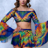 Li Zard Mini Cloche Skirt Set