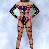 Solar Flash Cutout Bodysuit Set