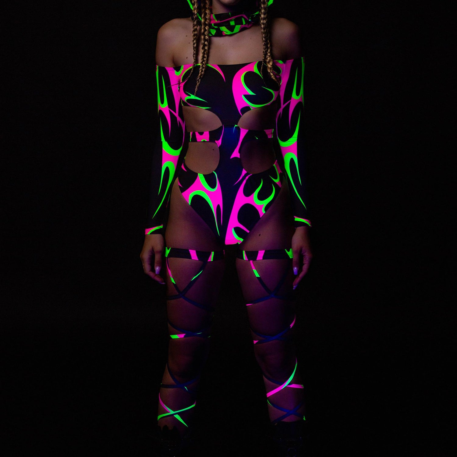 Solar Flash Rave Hood Pink