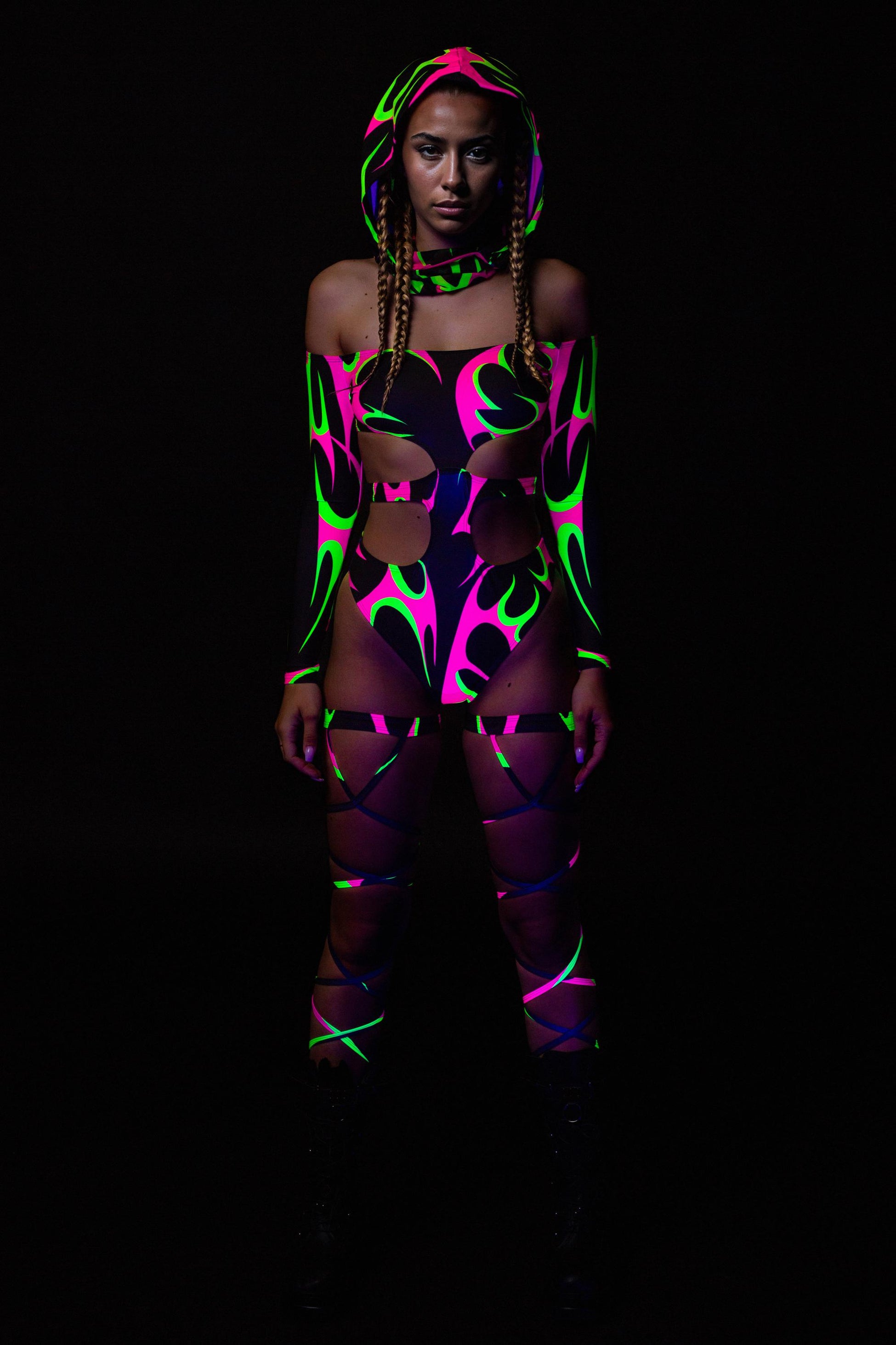 Solar Flash Rave Hood 2