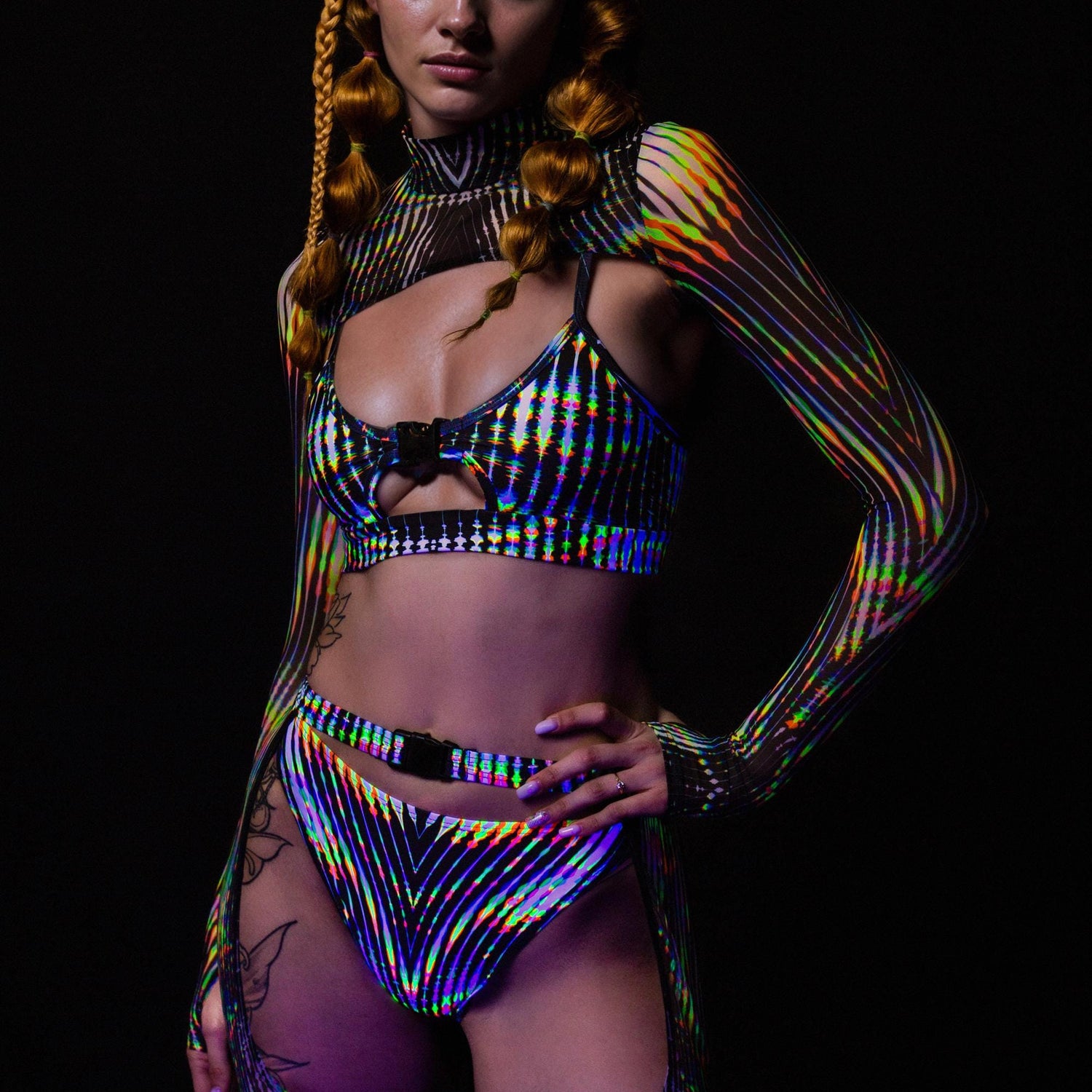 Trance Fusion Buckle Mesh Chaps 2