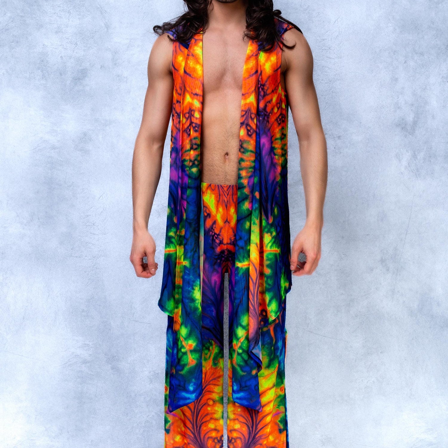 To Dye For Mesh Male Split Pants Mesh, UV Reactive