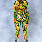 Fiery Flutter Open-Heart Costume