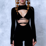 Just Black Open-Heart Costume