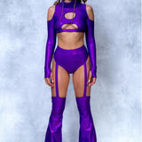 Luxe Violet Cold Shoulder Set