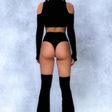 Just Black Cold Shoulder Set