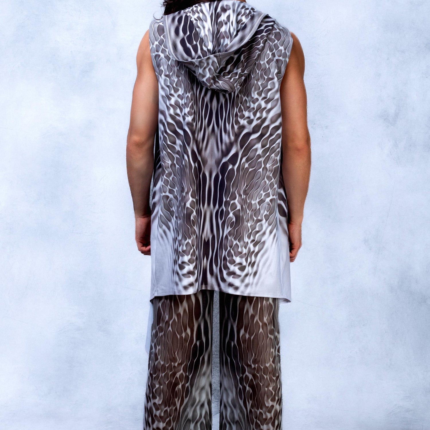 Men Stone Drop Male Vest Split Set