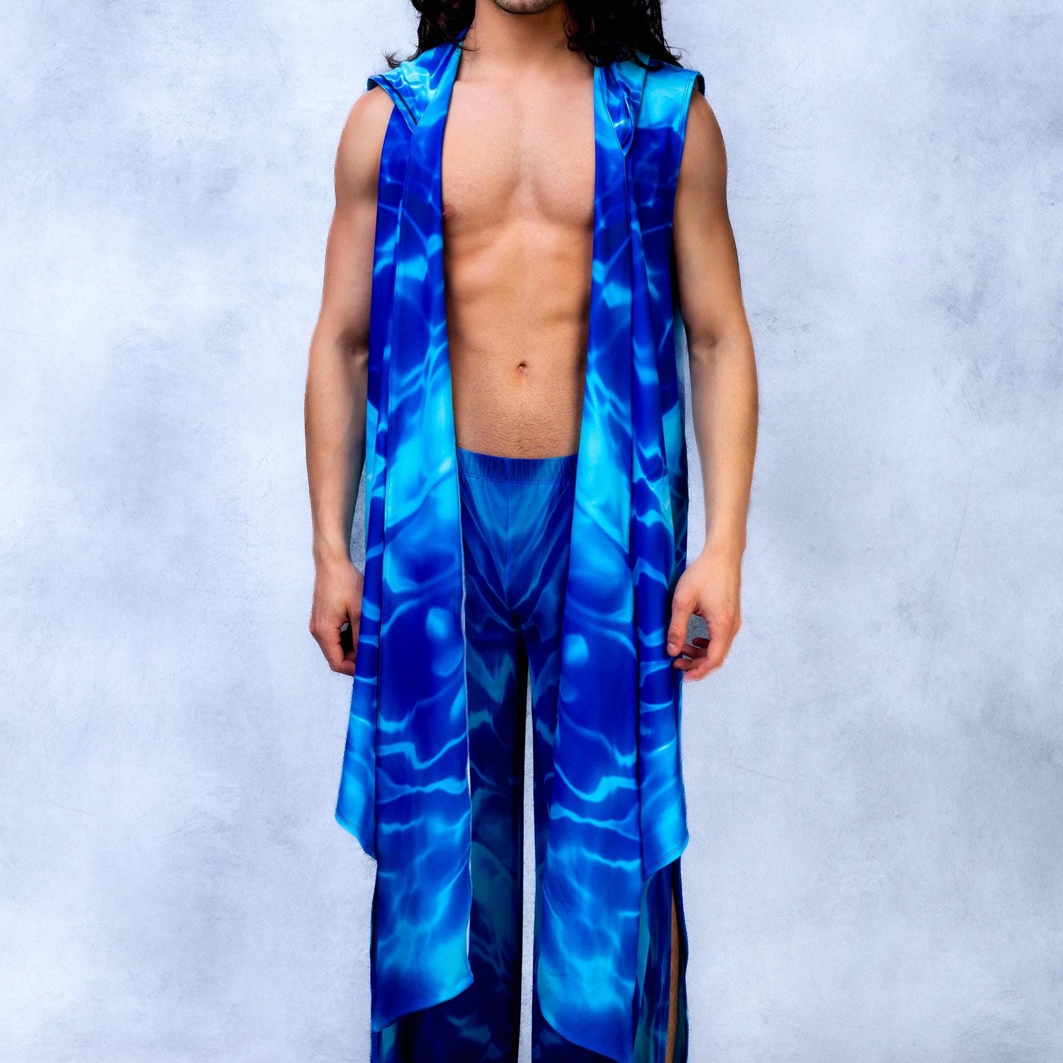 Liquidos Male Hooded Vest Lycra, Mesh