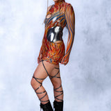 Prismatic Ground Blink V-neck Bodysuit