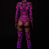 Between the Lines Chaps Leotard
