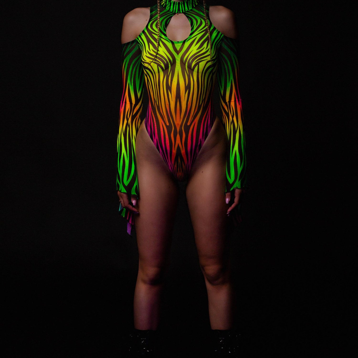 Lynx Mesh Teardrop Leotard Festival