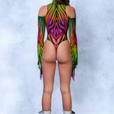 Lynx Mesh Teardrop Leotard