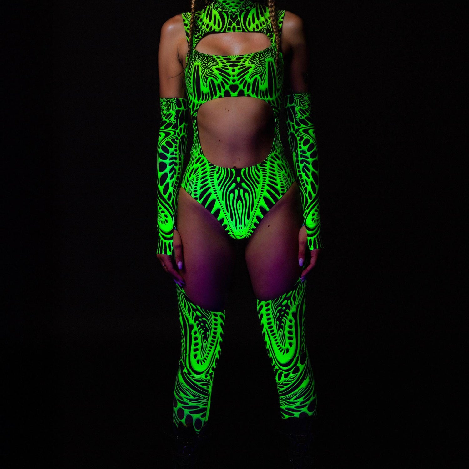 Women Neuron Overload Chaps Leotard