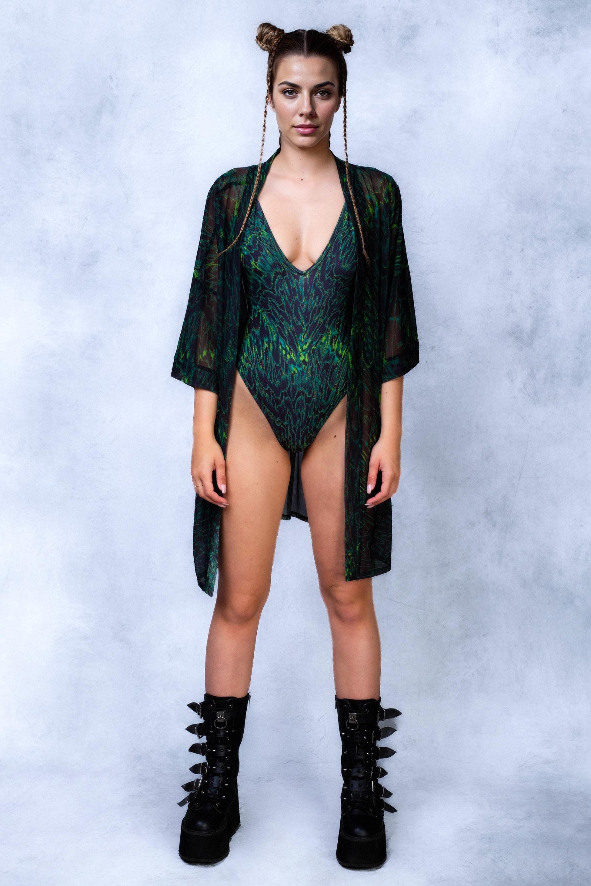 Green Empusa Rave Robe 1