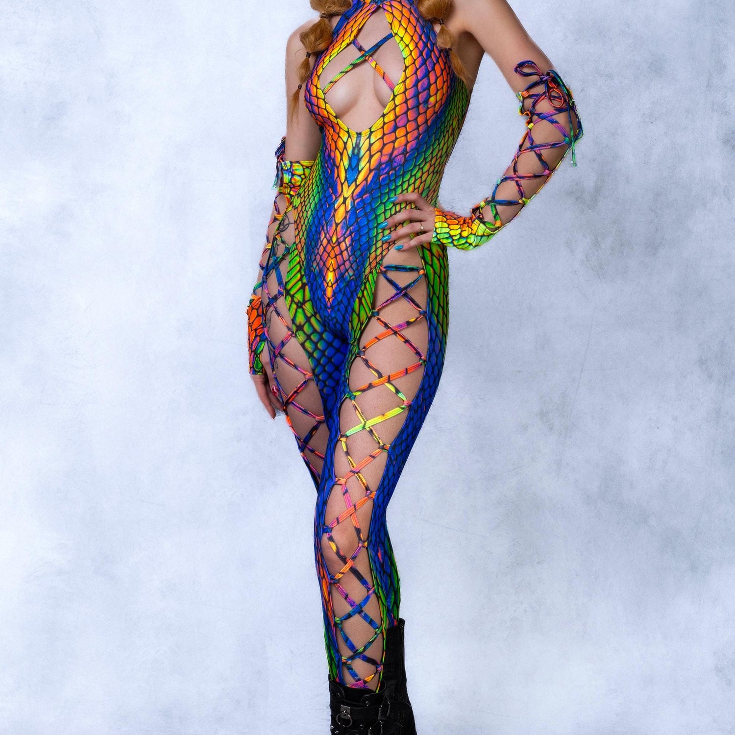 Women Li Zard Criss-Cross Jumpsuit
