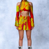 Flow Motion Bell Sleeve Dress