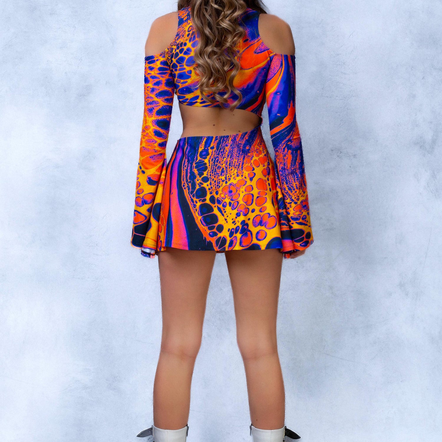 Women Melting Symphony Bell Sleeve Dress