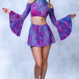 Force of Attraction Bell Sleeve Dress