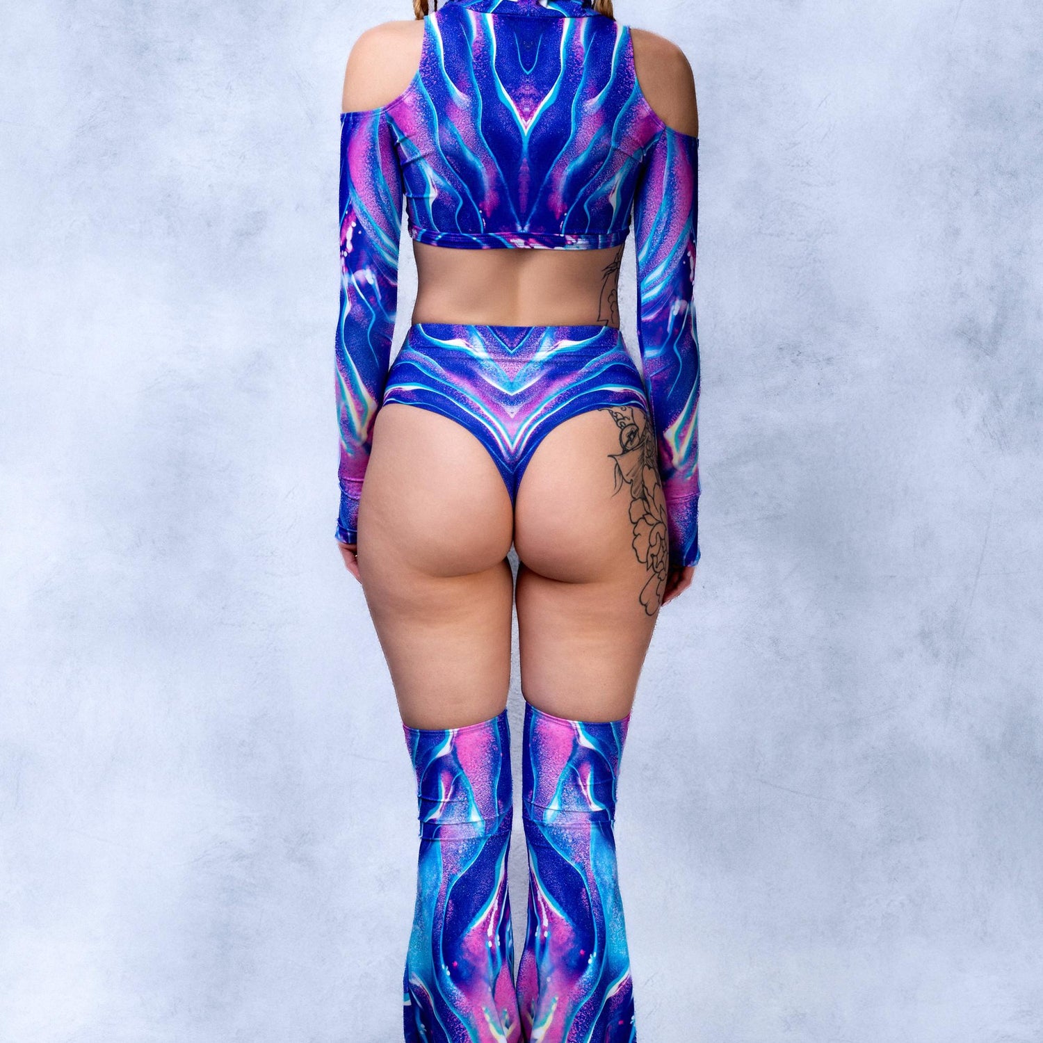 Typhoonoid Cold Shoulder Top Purple